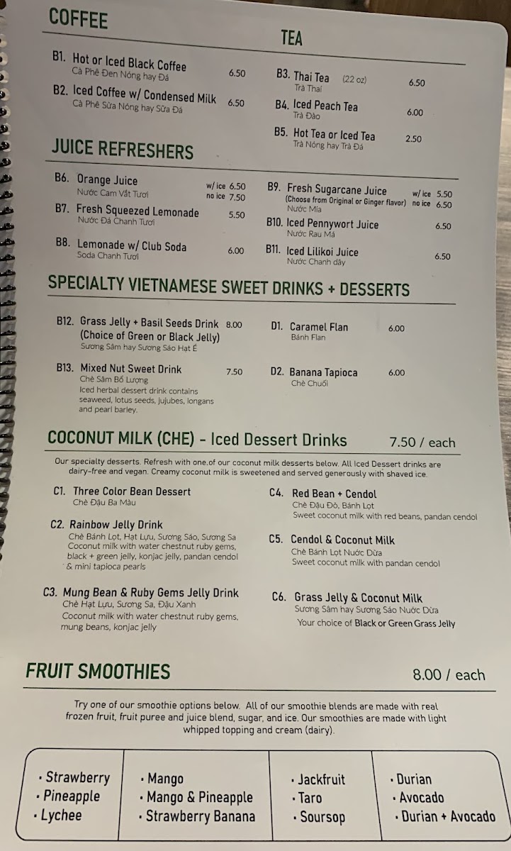Menu Pho Old Saigon-7