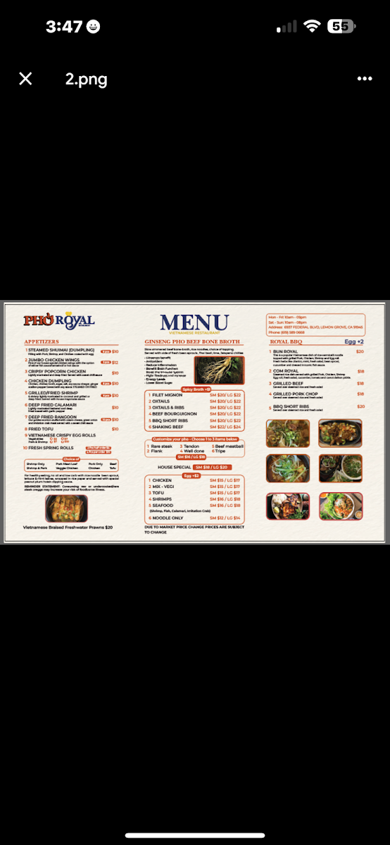 Menu Pho Royal-2