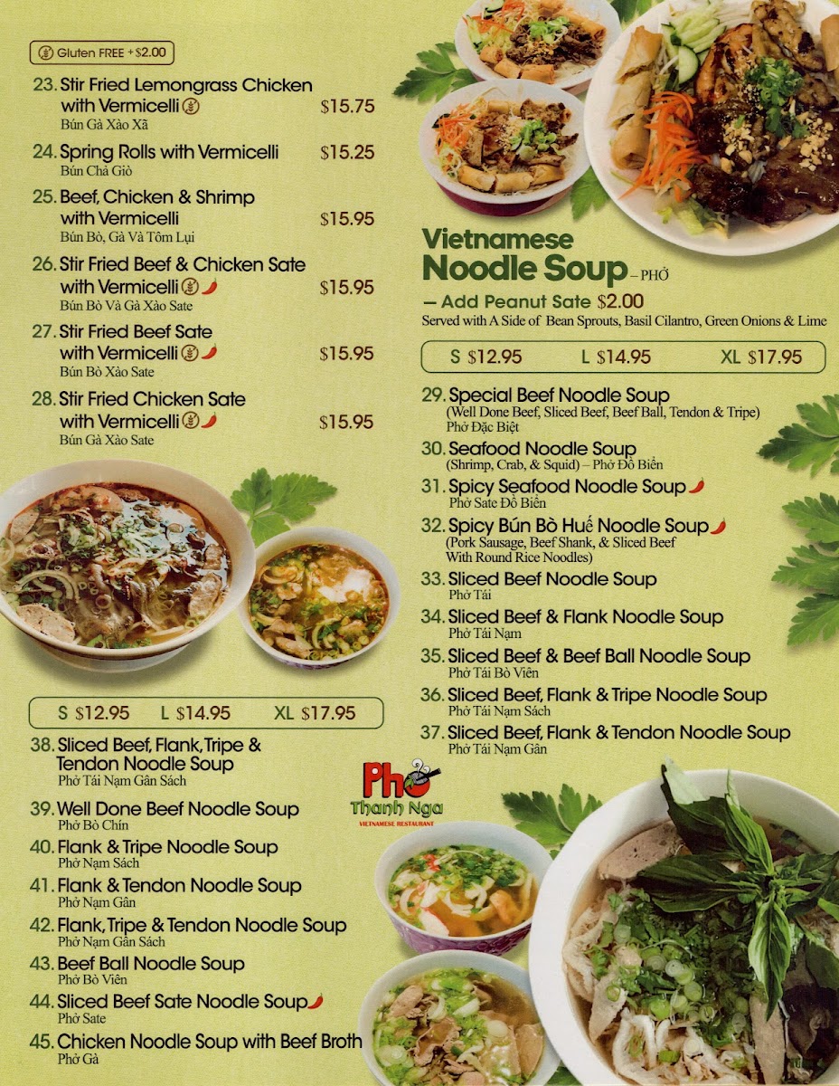Menu Pho Thanh Nga-9