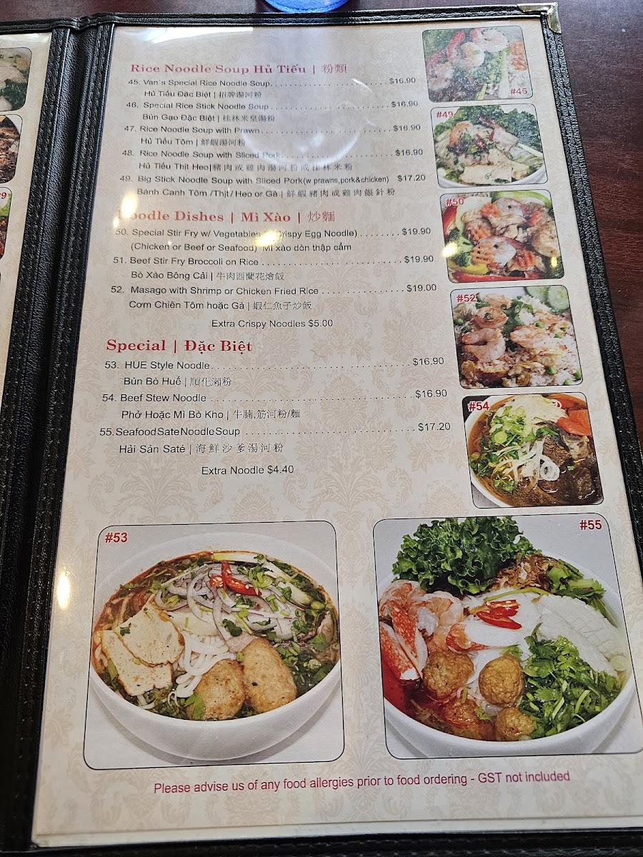 Menu Pho Van Vietnamese Noodle House-6
