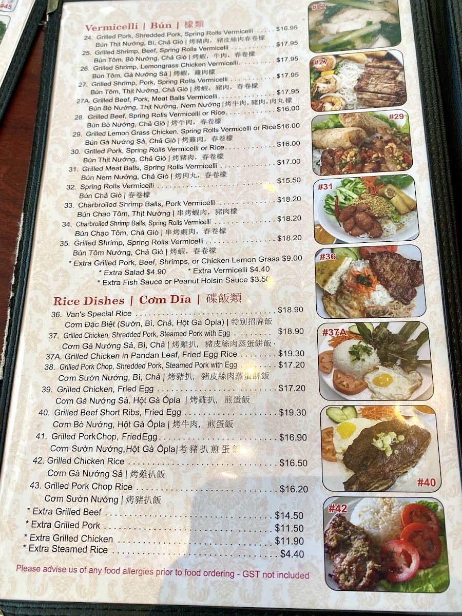 Menu Pho Van Vietnamese Noodle House-8