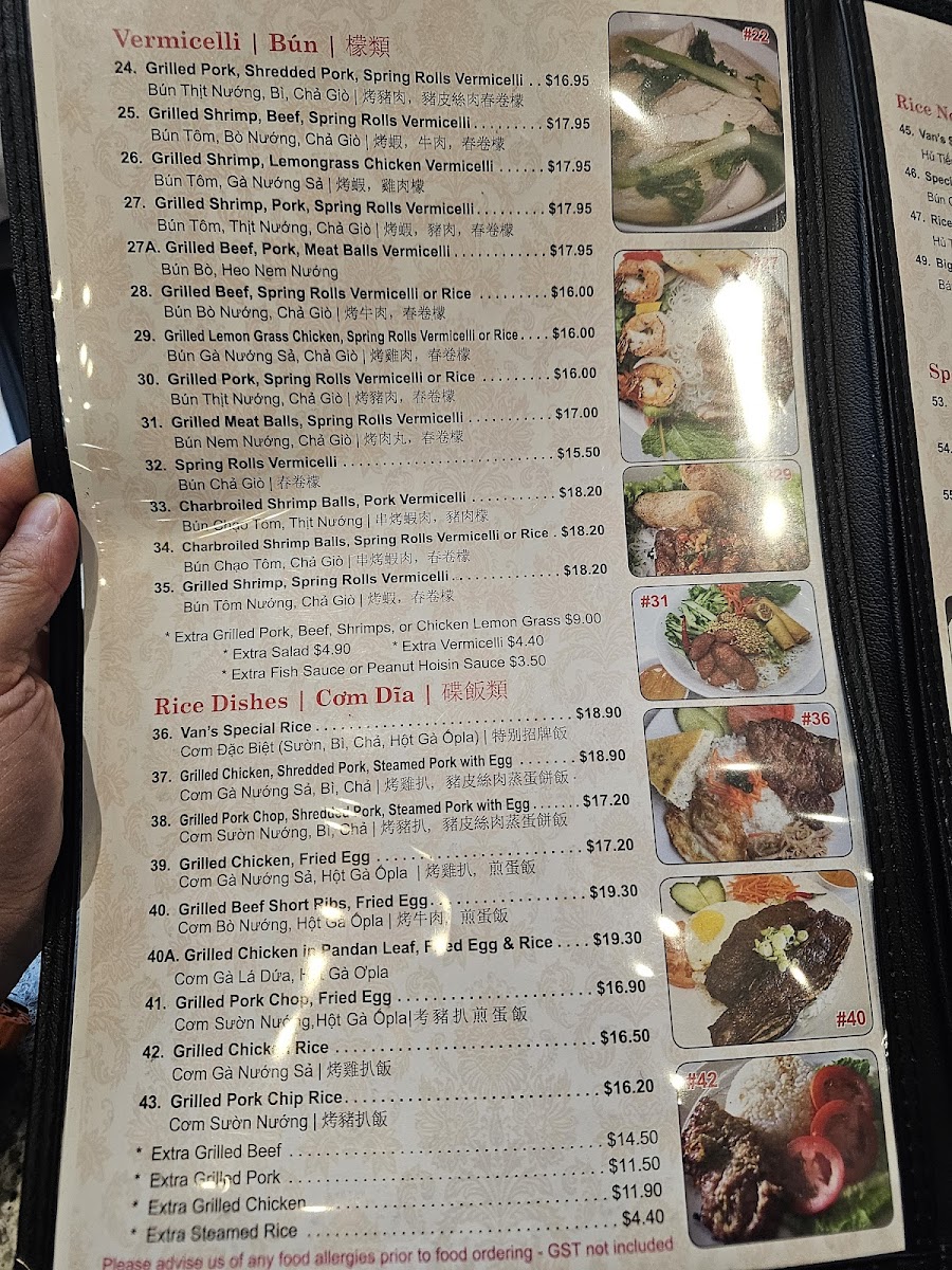 Menu Pho Van Vietnamese Restaurant-5
