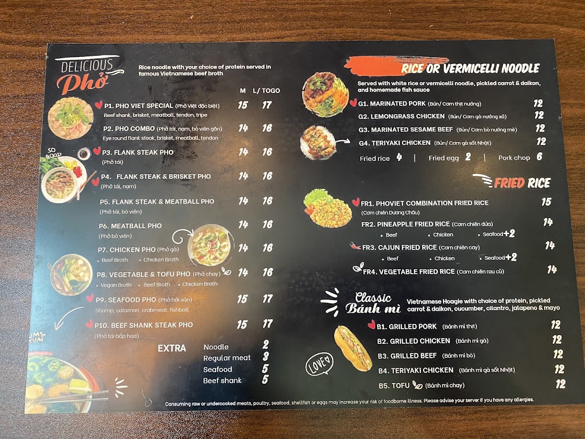 Menu Pho Viet-2