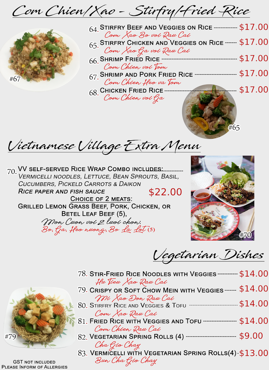 Menu Pho Vietnamese Village-1
