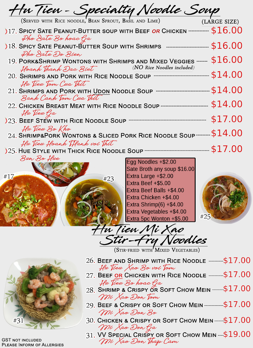 Menu Pho Vietnamese Village-2