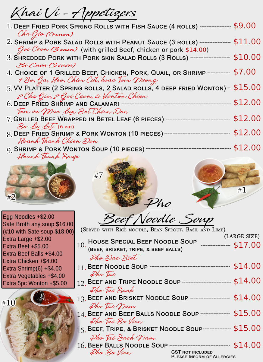 Menu Pho Vietnamese Village-3