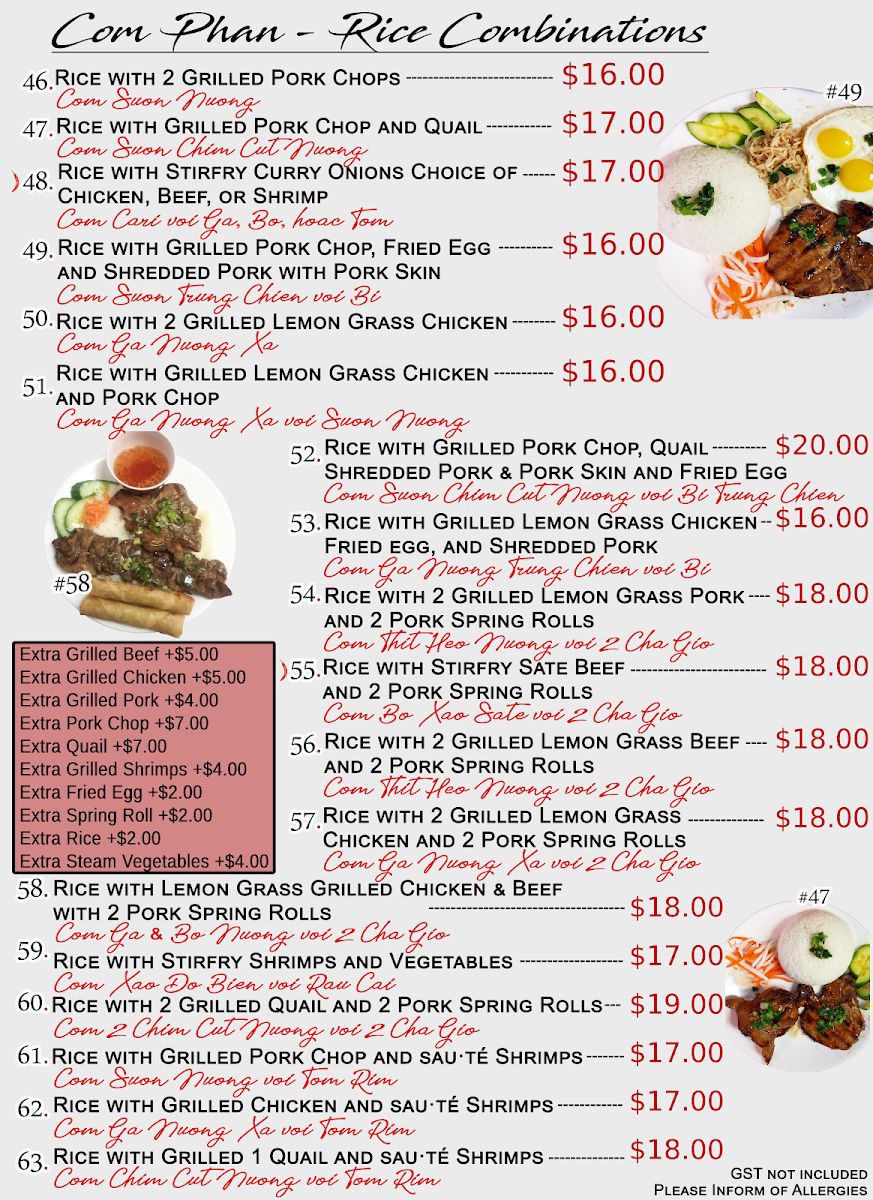 Menu Pho Vietnamese Village-4