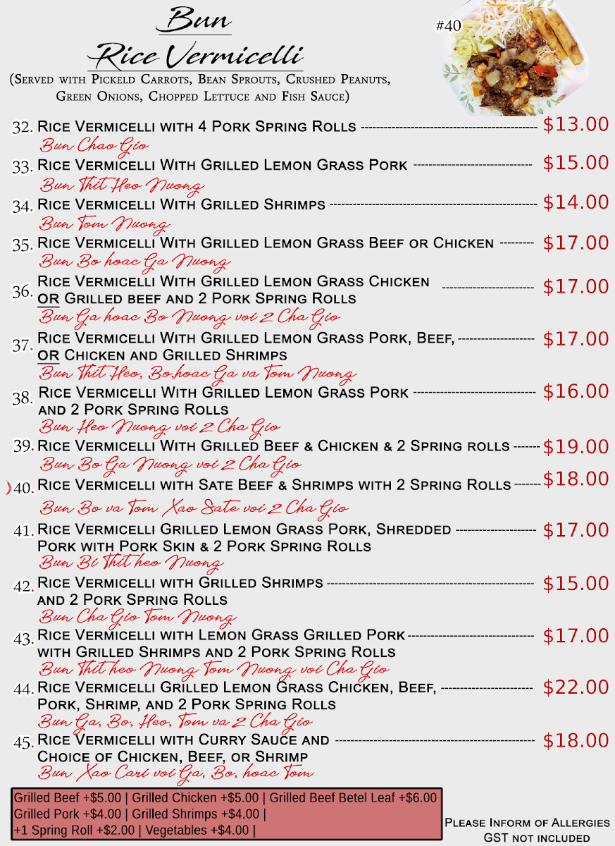 Menu Pho Vietnamese Village-5