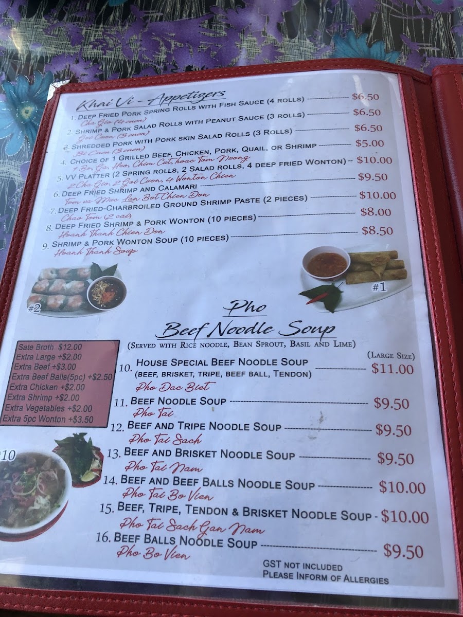 Menu Pho Vietnamese Village-9
