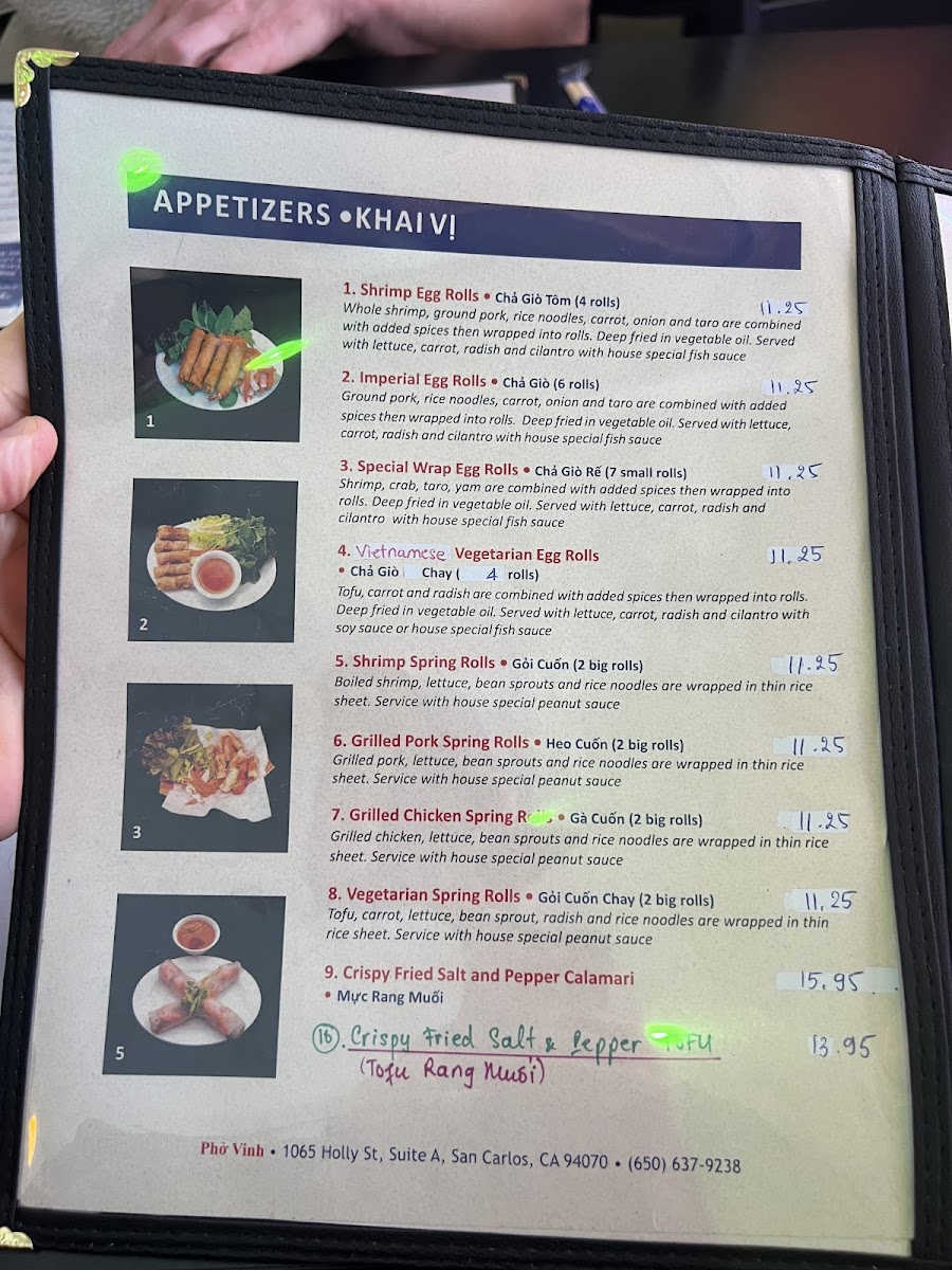 Menu Pho Vinh Vietnamese Restaurant-4