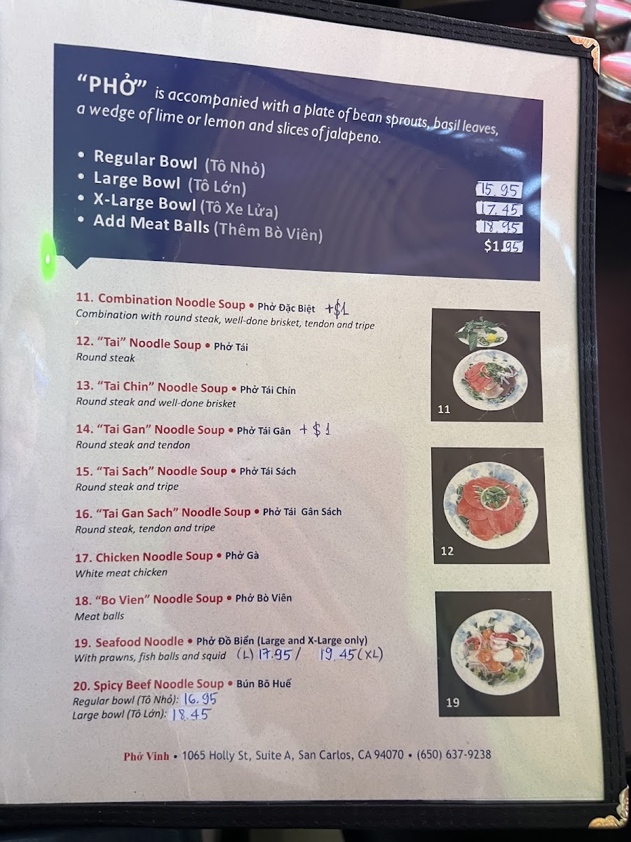 Menu Pho Vinh Vietnamese Restaurant-6