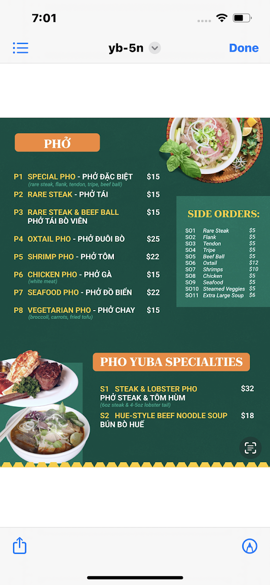 Menu Pho Yuba-2