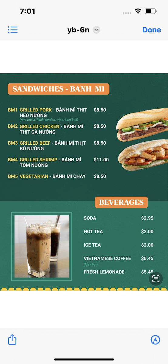 Menu Pho Yuba-5