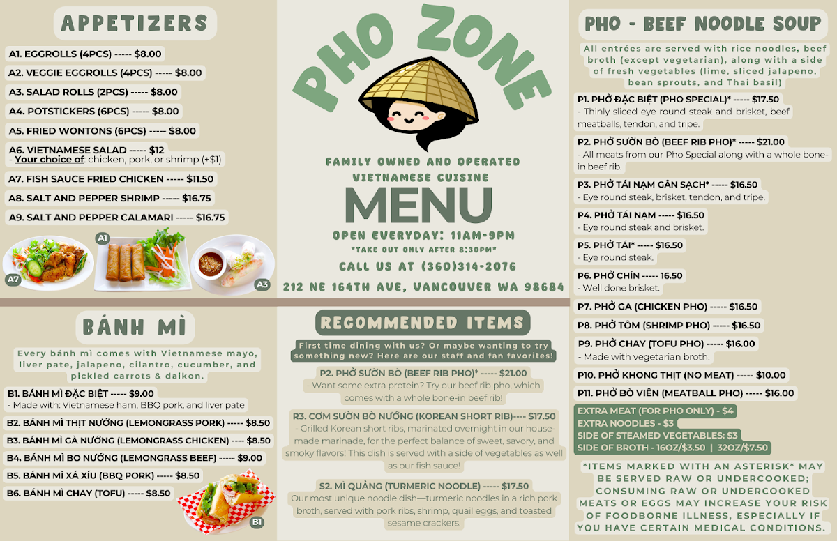Menu Pho Zone-2