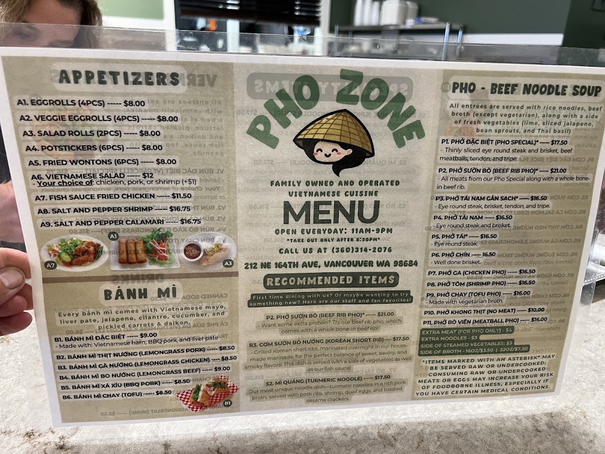 Menu Pho Zone-5
