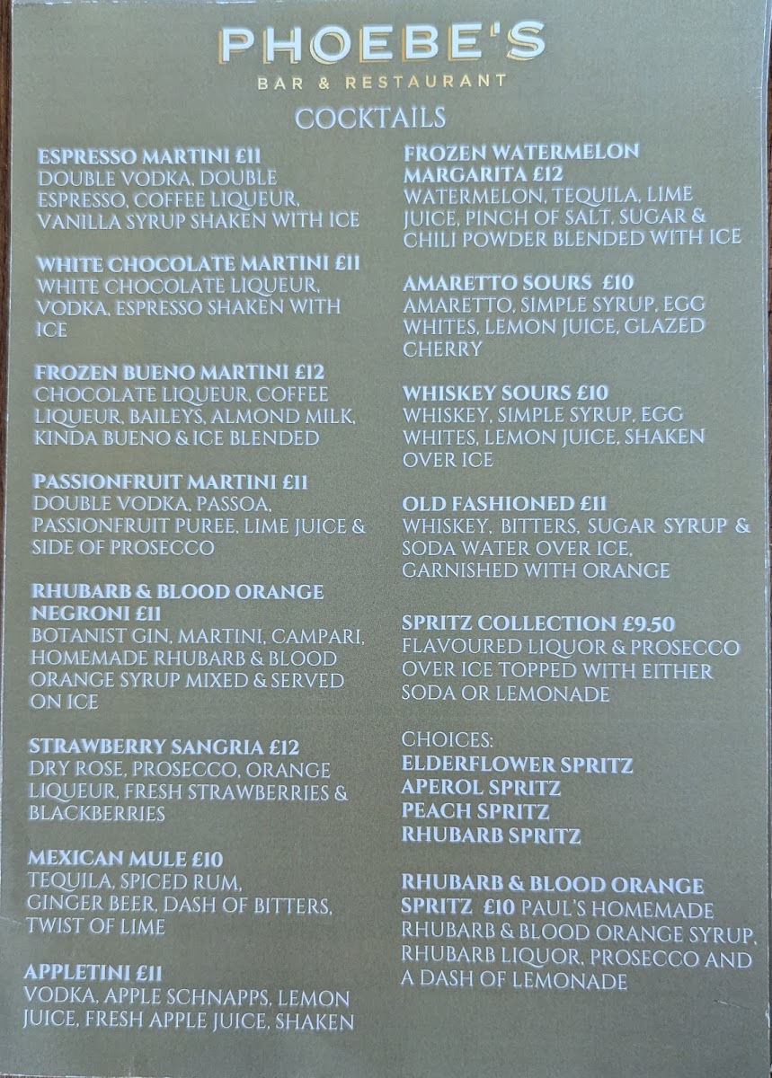 Menu Phoebe's-1