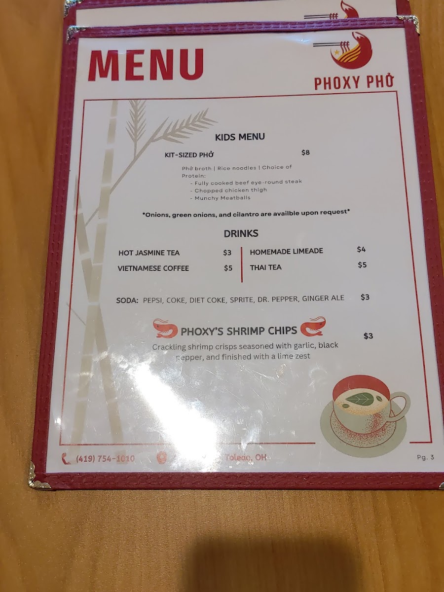 Menu Phoxy Phở-4