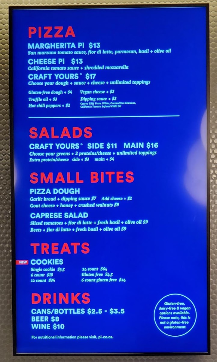 Menu Pi Co. Pizza Bar-9