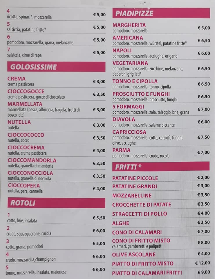 Menu Piadineria La Delizia-1