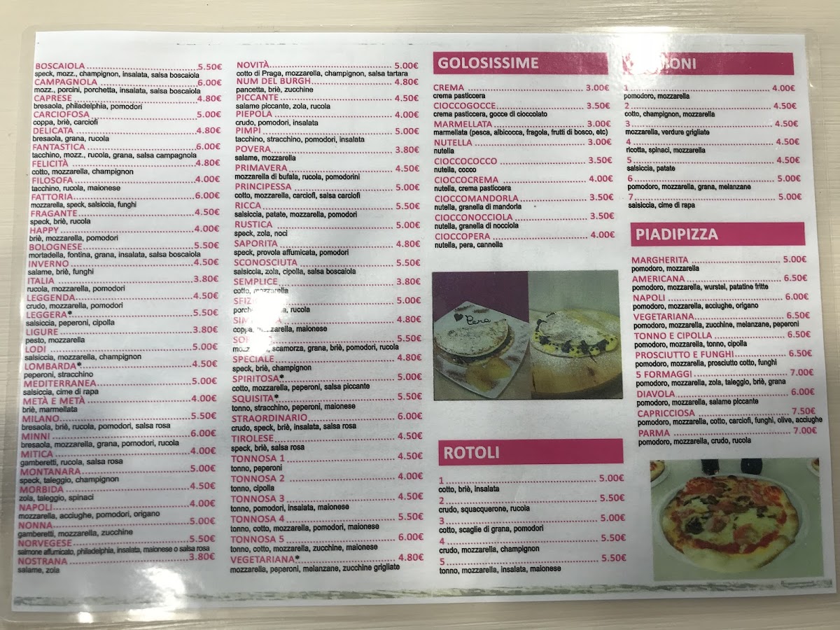 Menu Piadineria La Delizia-5