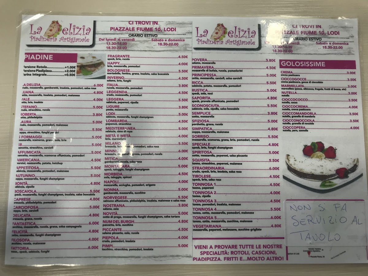 Menu Piadineria La Delizia-6
