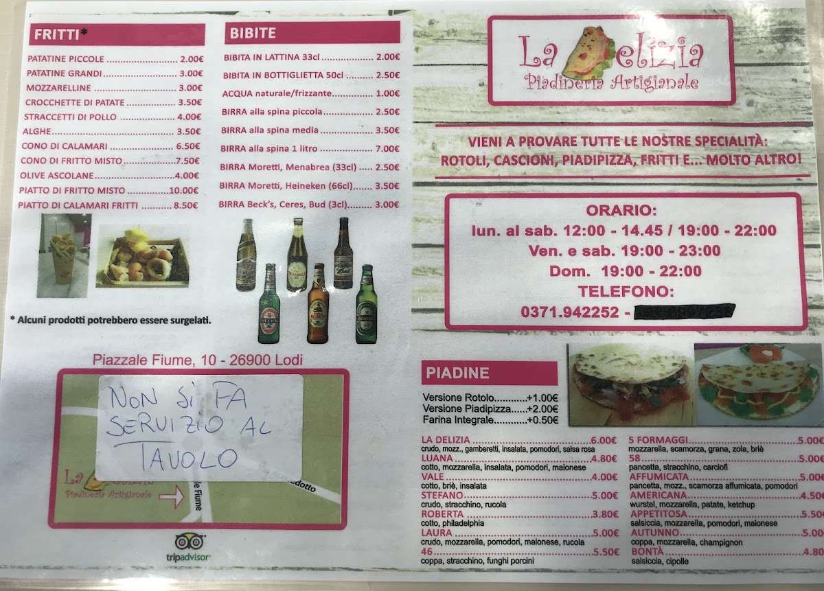 Menu Piadineria La Delizia-8