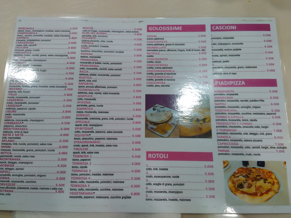 Menu Piadineria La Delizia-9