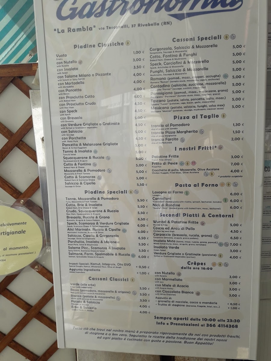 Menu Piadineria La Rambla-8