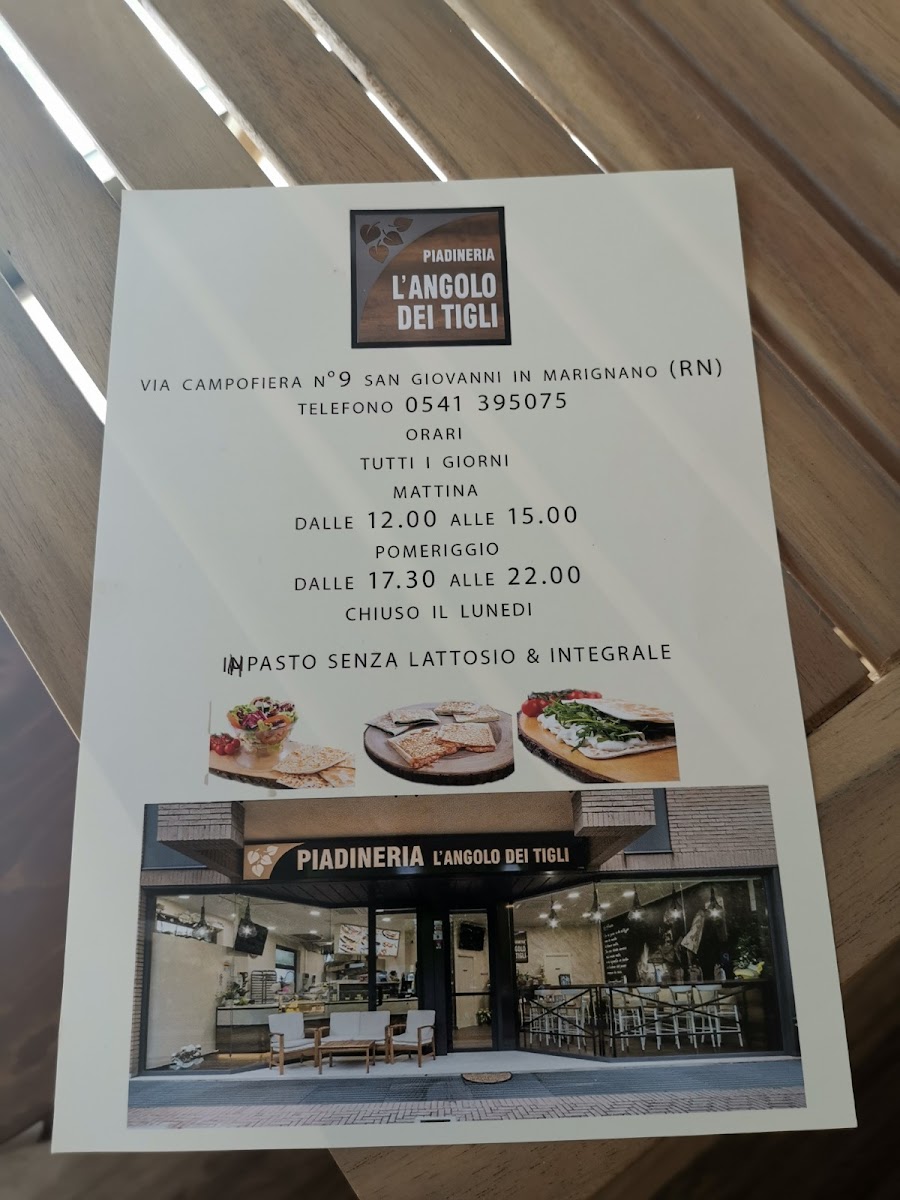 Menu Piadineria L'angolo Dei Tigli-10