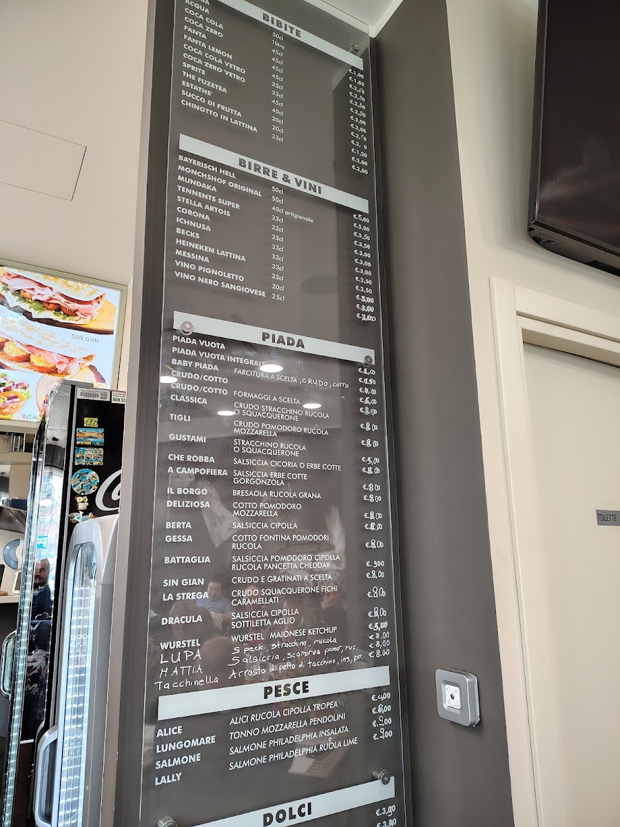 Menu Piadineria L'angolo Dei Tigli-3