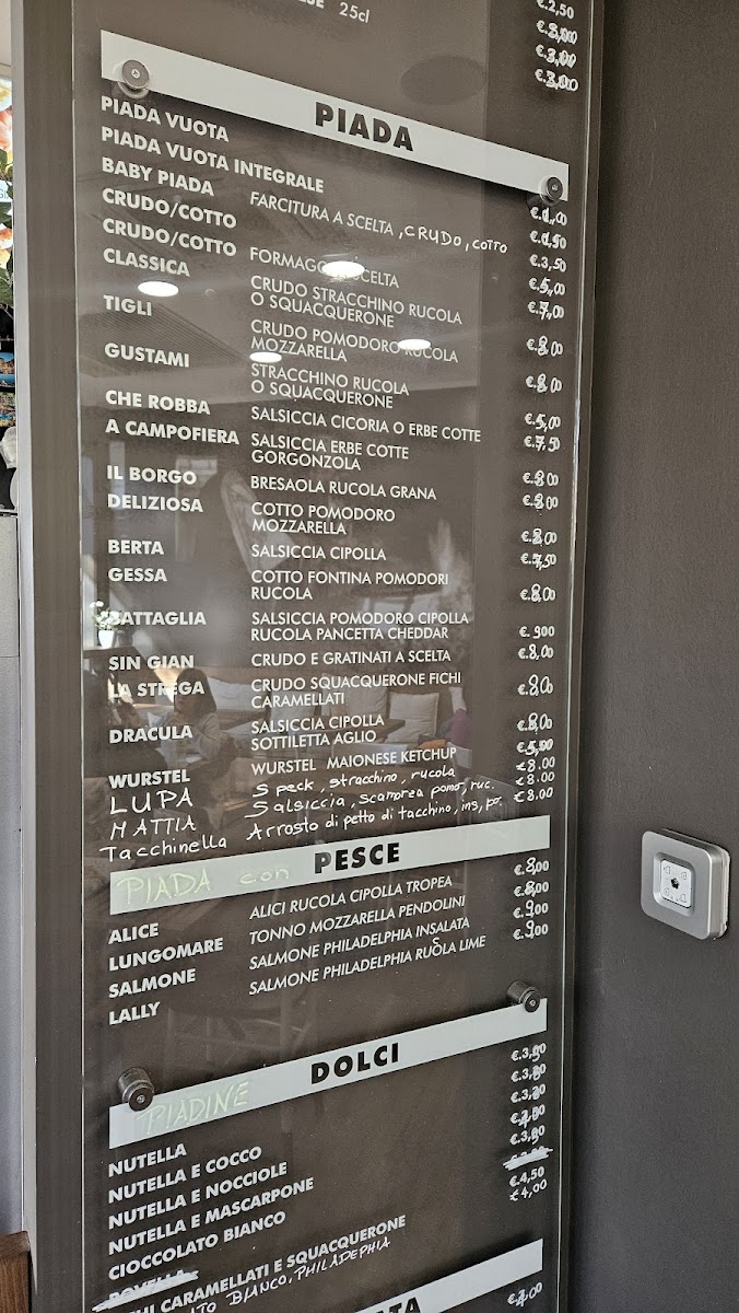 Menu Piadineria L'angolo Dei Tigli-4
