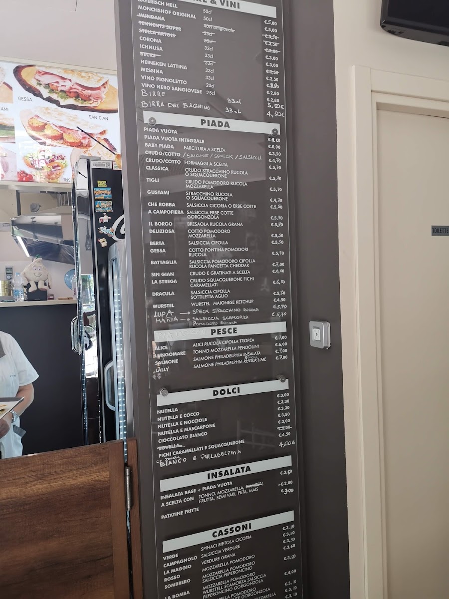 Menu Piadineria L'angolo Dei Tigli-5