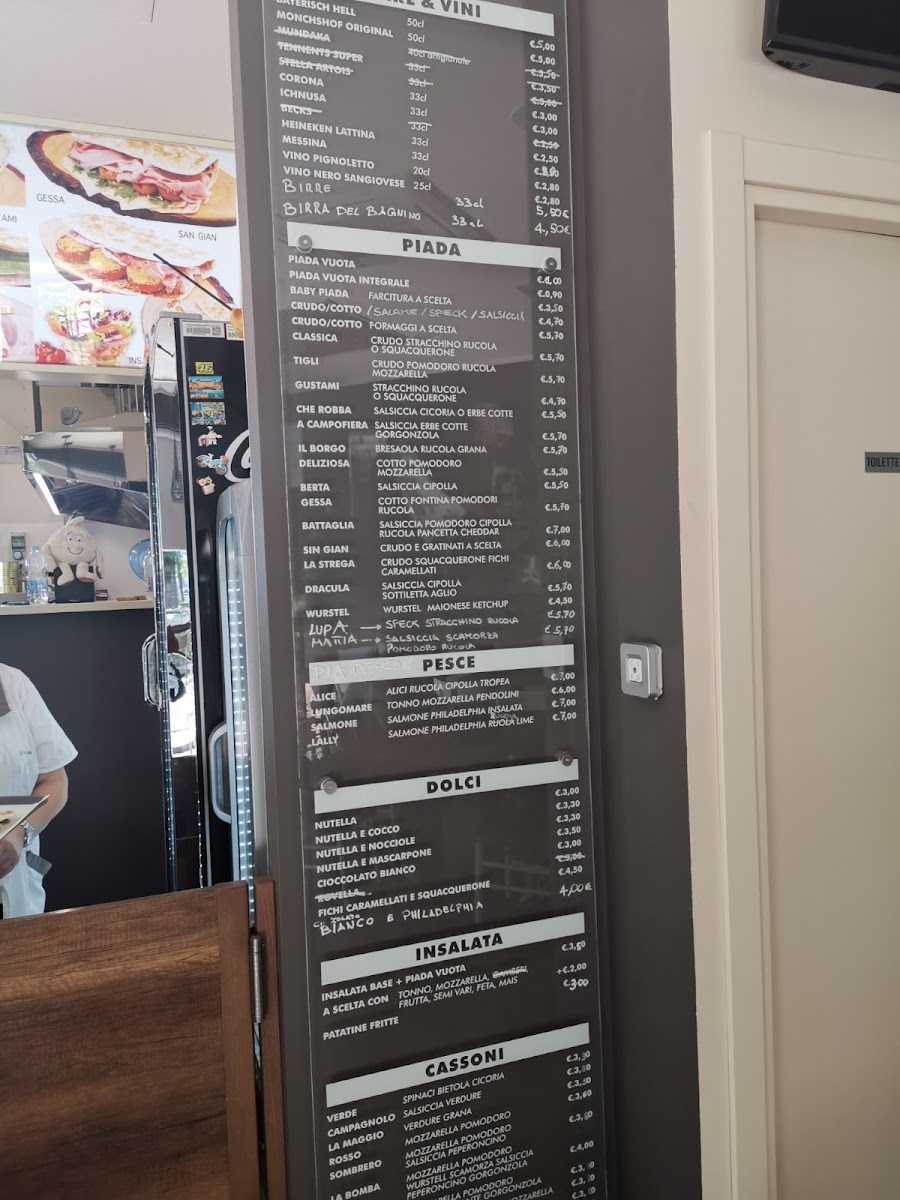 Menu Piadineria L'angolo Dei Tigli-6