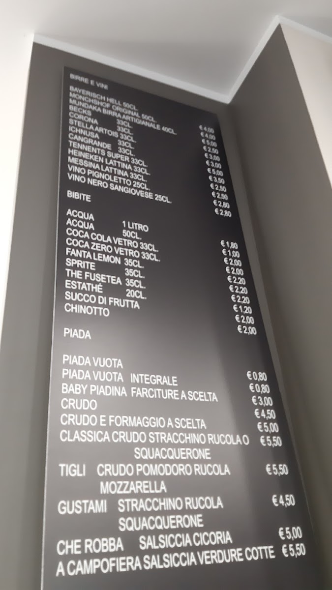 Menu Piadineria L'angolo Dei Tigli-7