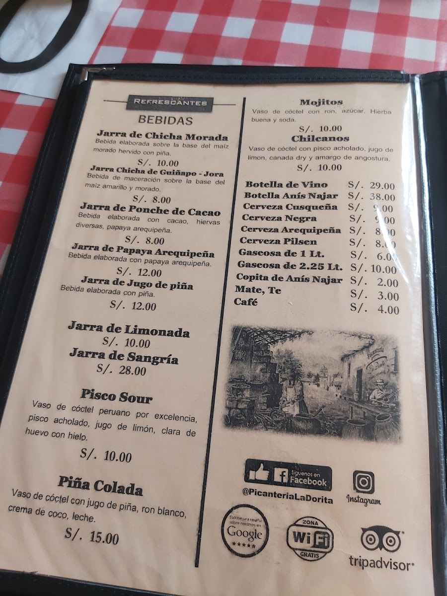 Menu Picantería La Dorita-3