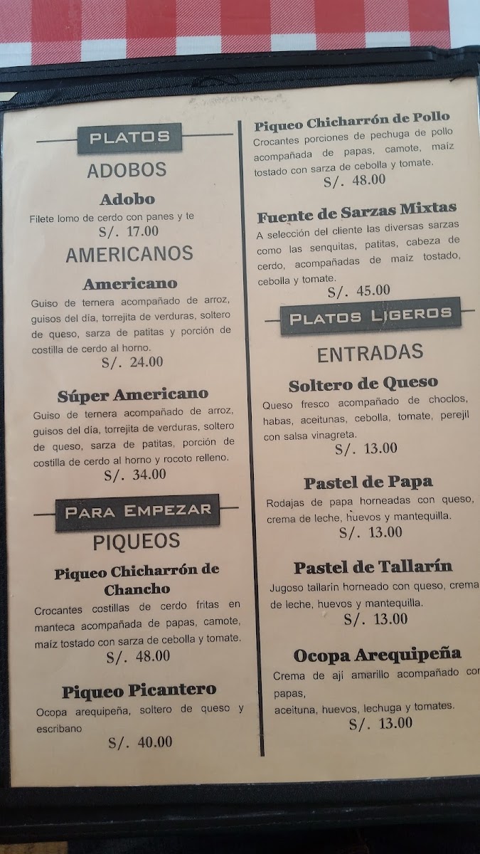 Menu Picantería La Dorita-8