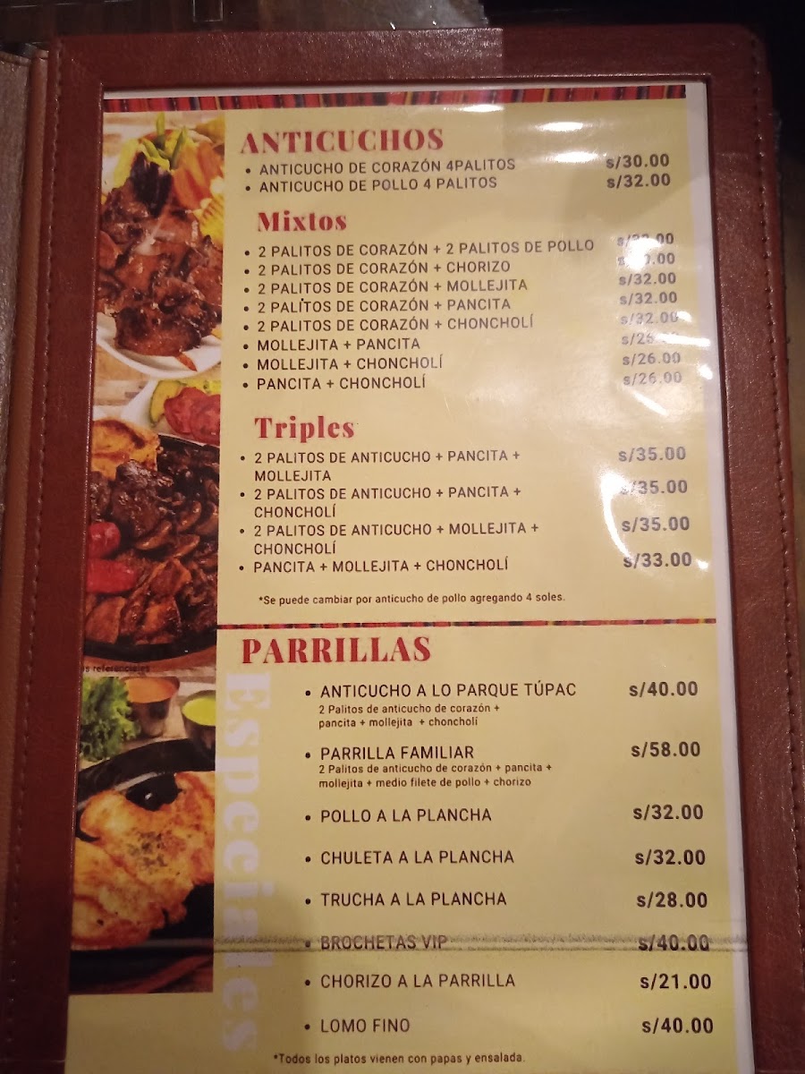 Menu Picarones Y Anticuchos Parque Túpac-1