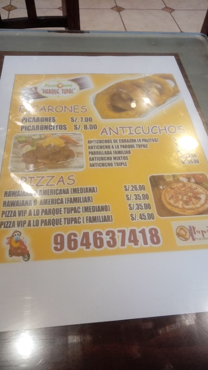 Menu Picarones Y Anticuchos Parque Túpac-10