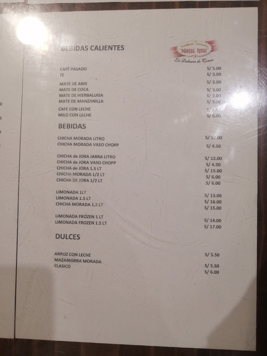 Menu Picarones Y Anticuchos Parque Túpac-8