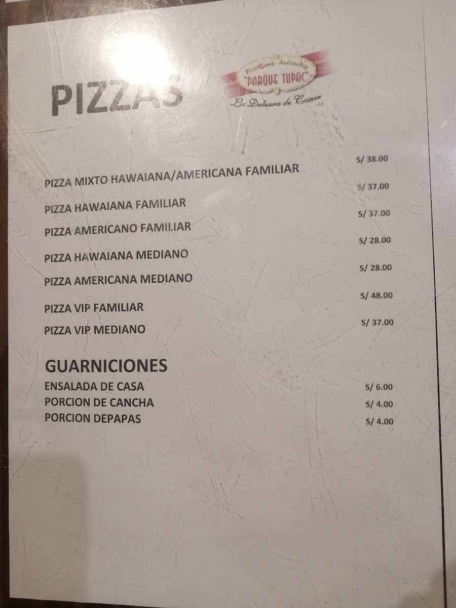 Menu Picarones Y Anticuchos Parque Túpac-9
