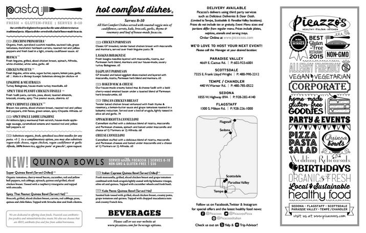 Menu Picazzo's Healthy Italian Kitchen Paradise Valley-10