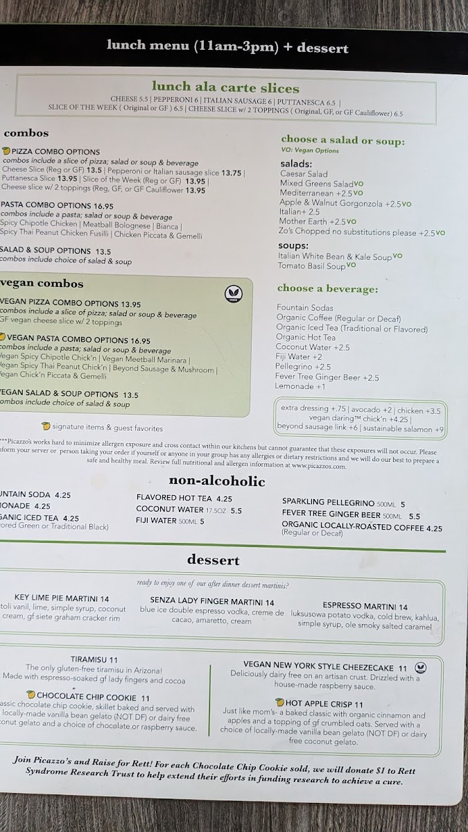 Menu Picazzo's Healthy Italian Kitchen Paradise Valley-3