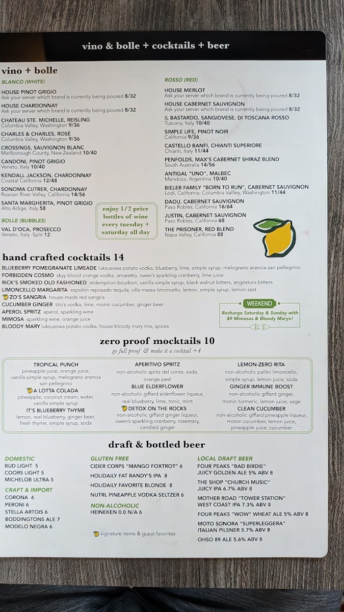 Menu Picazzo's Healthy Italian Kitchen Paradise Valley-4