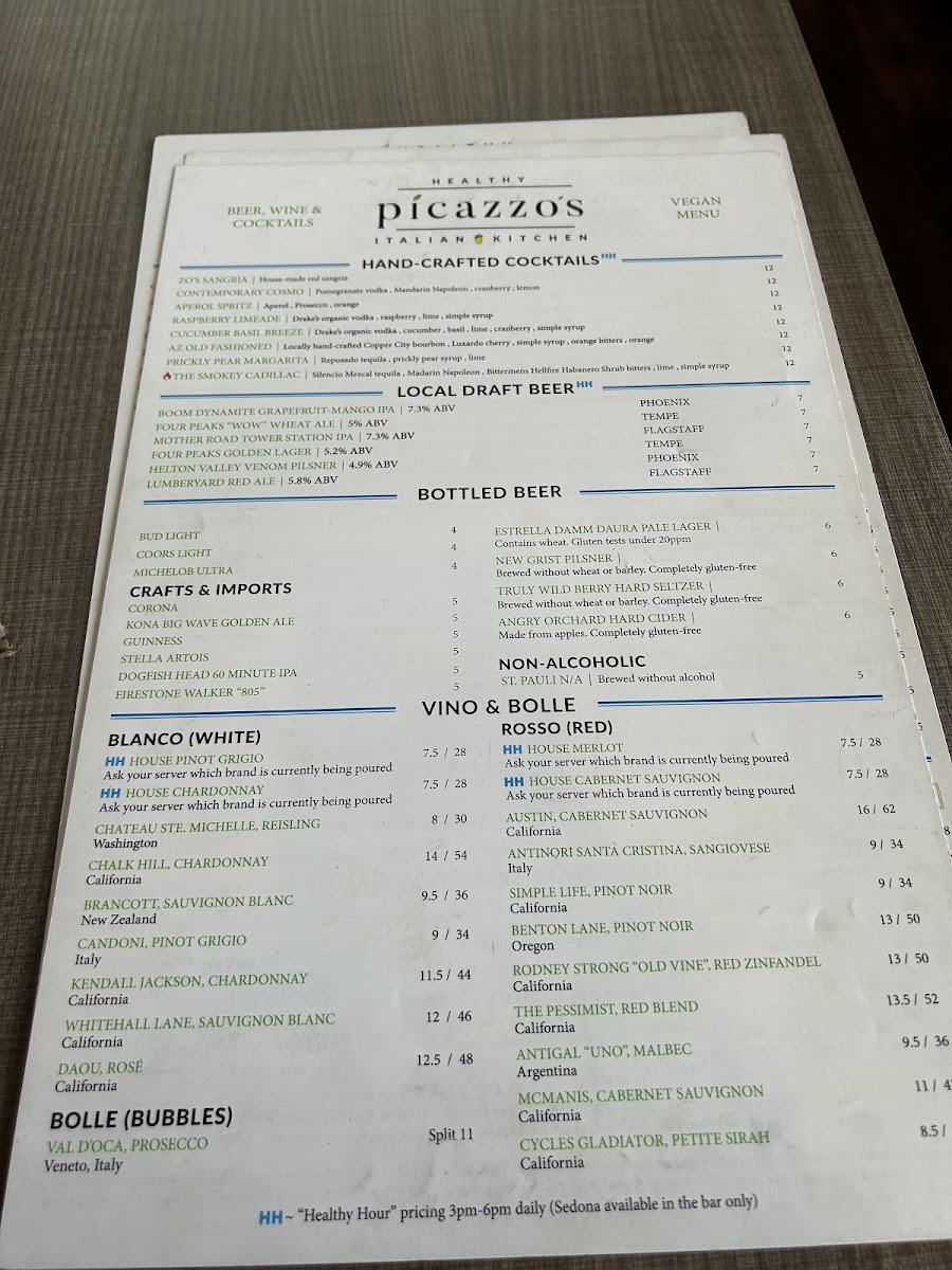 Menu Picazzo's Healthy Italian Kitchen Paradise Valley-5