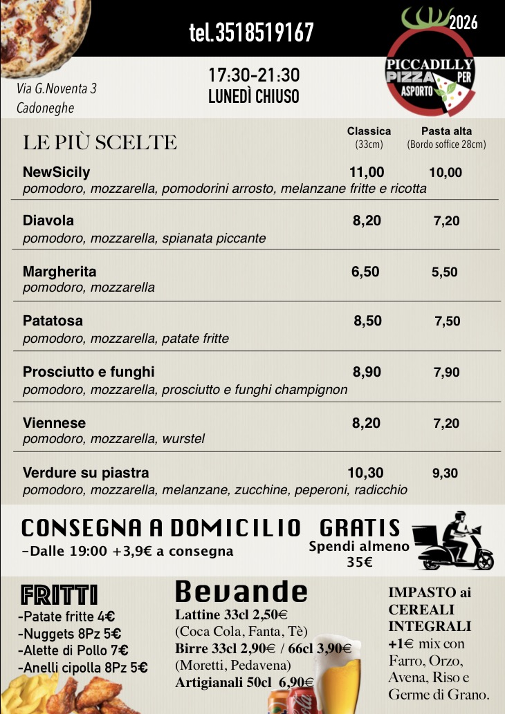 Menu Piccadilly Pizza Per Asporto-2