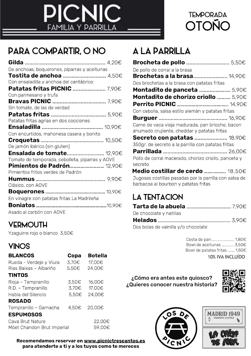 Menu Picnic Familia Y Parrilla - Tres Cantos-1