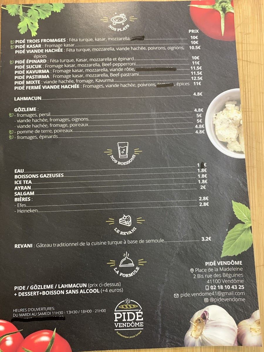 Menu Pidé Vendome-2