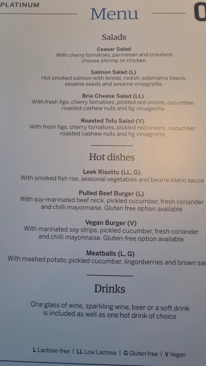 Menu Pier Zero-1
