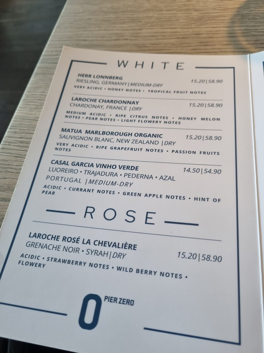 Menu Pier Zero-4