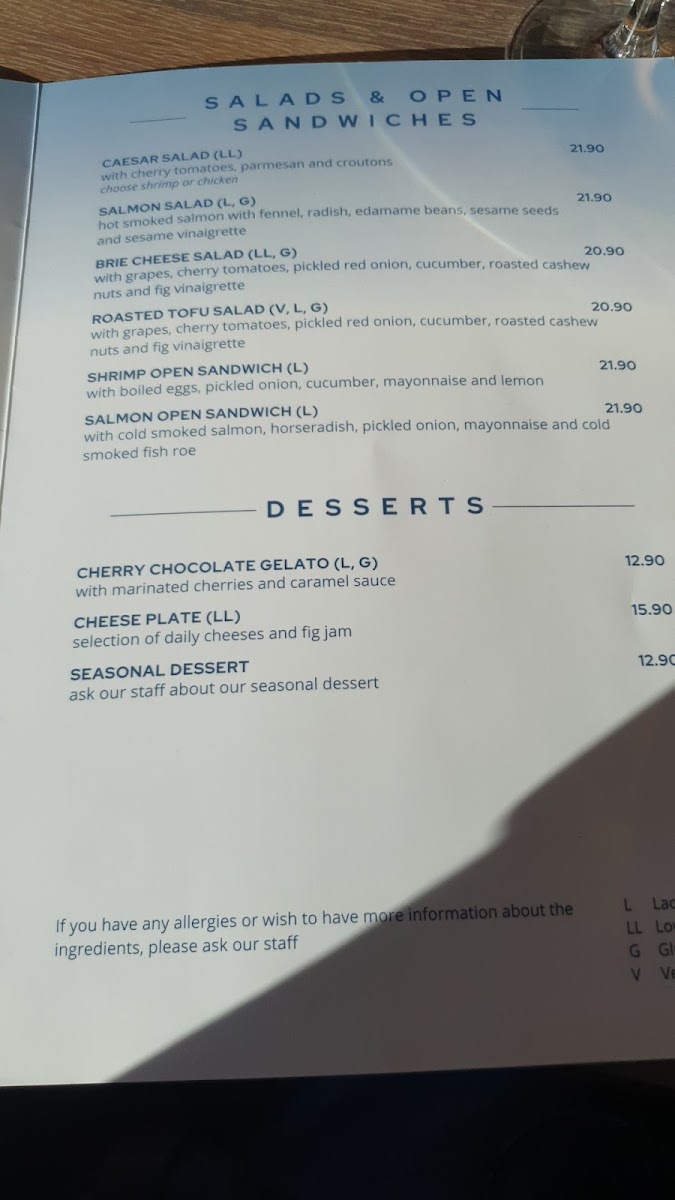 Menu Pier Zero-5